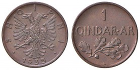 ALBANIA Zog I (1928-1939) Qindar Ar 1935 - KM 14 CU (g 2,83)
FDC