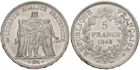 FRANCIA Seconda Repubblica (1848-1852) 5 Franchi 1848 A - Gad. 683 AG (g 25,00) Ex Rauch 94 lotto 2378
qFDC