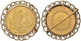 FRANCIA 100 Franchi 1908 - KM 858; Fr. 553 AU (g 40,72) In elegante montatura
BB