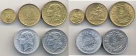 FRANCIA Lotto di cinque monete come da foto
qFDC-FDC
