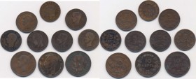 GRECIA Lotto di 10 monete in rame
MB-BB