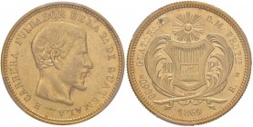 GUATEMALA 10 Pesos 1869 - KM 193; Fr. 40 AU In slab PCGS AU53 cod. 161927.53/33180059
SPL
