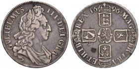 INGHILTERRA William III (1694-1702) Crown 1696 octavo - AG (g 30,15)
MB+