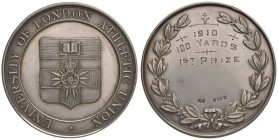 INGHILTERRA University of London Athletic Union - Medaglia premio 1910 con dedica iscritta - AG (g 47,41 - Ø 44 mm)
FDC