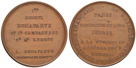 FRANCIA Napoleone Consul (1799-1804) Medaglia 1800 FONDATION DU QUAI DESAIX - AE (g 34,65 - Ø 41mm) Ribattuta
qFDC