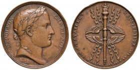 FRANCIA Napoleone Imperatore (1804-1814) Medaglia 1805 BATAILLE D’AUSTERLITZ - Opus: Droz - Denon - AE (g 34,21 - Ø 40mm) Colpi al bordo
qBB