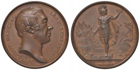 MEDAGLIE Napoleoniche - Medaglia 1813 Lord Lynedoch e la presa di S. Sebastiano - Opus: Webb e Mills - AE (g 36,72 - Ø 40 mm) Colpetto al D/
SPL+