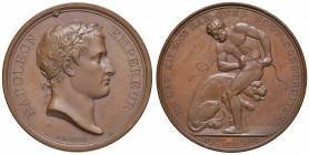 FRANCIA Napoleone Imperatore (1804-1814) Medaglia 1814 EN L’AN XII 2000 BARQUES SONT CONSTRUITES - Opus: Droz - Denon - AE (g 34,00 - Ø 40mm)
SPL