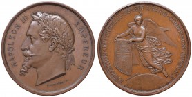 FRANCIA Napoleone III (1852-1870) Medaglia 1867 Esposizione universale a Parigi - Opus: H. Ponscarme - AE (g 57,38 - Ø 50 mm) Marcata CUIVRE al bordo...