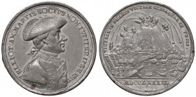 GRAN BRETAGNA Medaglia 1783 George Augustus Elliot (1717-1790) Difesa di Gibilterra - Opus: Reich - Metallo bianco (g 28,04 - Ø 43 mm) Colpetti diffus...