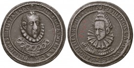 SPAGNA Filippo III Medaglia - Bronzo (g 36,74 - Ø 39 mm) Numero scritto al R/ in inchiostro rosso
qBB