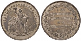 SPAGNA Medaglia 1870 Barcelona Agradecida - AG (g 39,87 - Ø 45 mm) Colpetti al bordo
qFDC