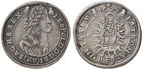 UNGHERIA Leopoldo I (244-249) 15 Kreuzer 1677 - AG (g 6,35)
BB