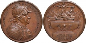 MEDAGLIE Enrico V (1413-1422) Medaglia della serie Kings and Queens of England, circa 1830 - Opus: Thomasson e Marrian - Æ (g 28,28 - Ø 41 mm) Colpi a...
