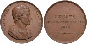 GENOVA Medaglia 1846 Cristoforo Colombo / Genova agli scienziati italiani - Opus: Girometti - AE (g 107,69 - Ø 57mm)
FDC