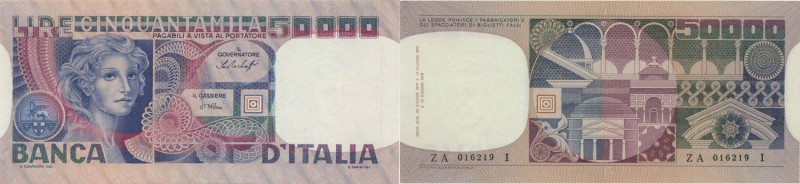 CARTAMONETA Banca d’Italia - 50.000 Lire 12/06/1978 - Alfa 896 RR Serie ZA 01621...