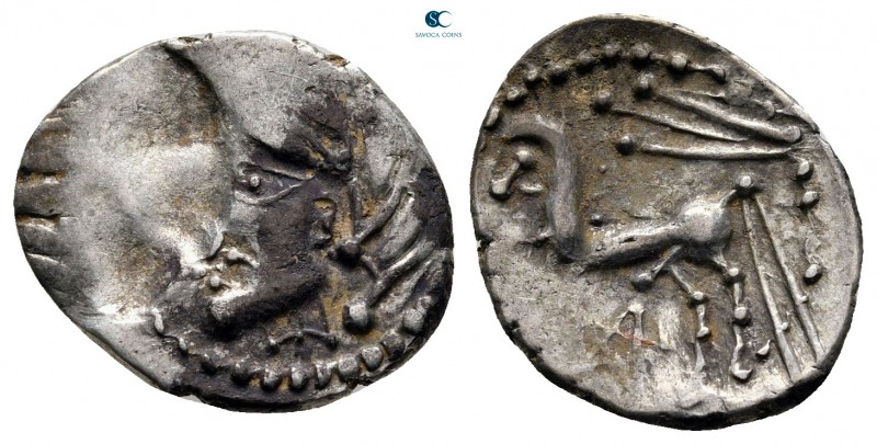 Central Gaul. Lemovices circa 100-60 BC. 
Quinarius AR

17 mm., 1,87 g.


...