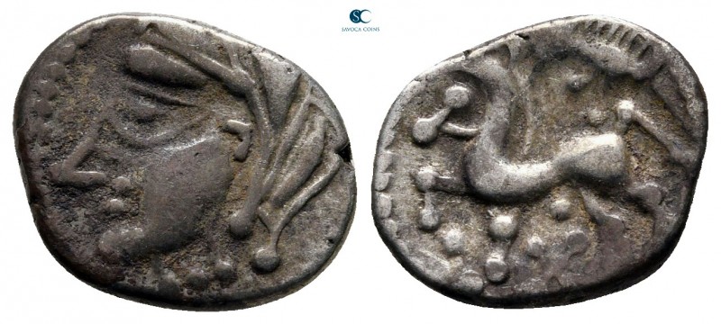 Central Gaul. Lemovices circa 100-60 BC. 
Quinarius AR

15 mm., 1,93 g.


...