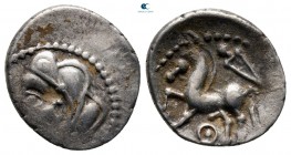 Central Gaul. Lemovices circa 100-50 BC. 'à l'épée' type. Quinarius AR