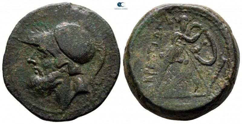 Bruttium. The Brettii circa 208-203 BC. 
Double-Didrachm Æ

26 mm., 14,72 g....