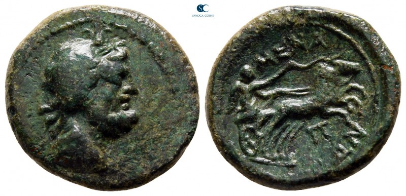 Sicily. Menainon circa 200-100 BC. 
Pentonkion Æ

18 mm., 4,46 g.



very...