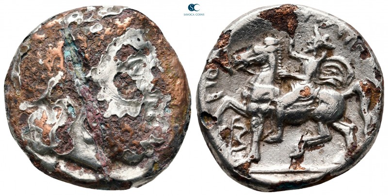 Kings of Macedon. Amphipolis. Philip II of Macedon 359-336 BC. 
Fourrée Tetradr...
