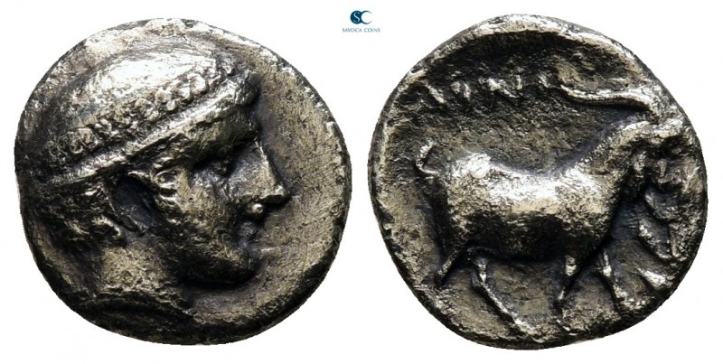 Thrace. Ainos circa 406-405 BC. 
Diobol AR

12 mm., 1,09 g.



very fine