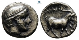 Thrace. Ainos circa 406-405 BC. Diobol AR