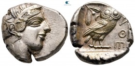 Attica. Athens circa 454-404 BC. Tetradrachm AR