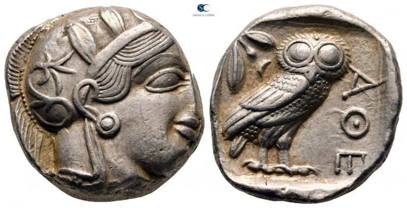 Attica. Athens circa 454-404 BC. 
Tetradrachm AR

24 mm., 17,22 g.



ver...