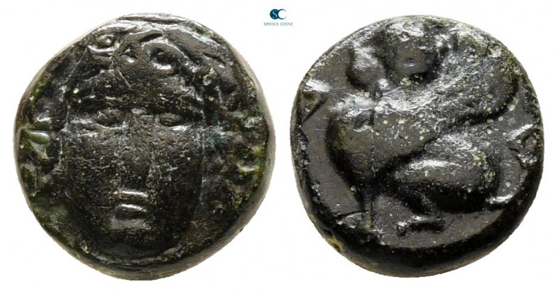 Asia Minor. Uncertain city (ΔΑΓ mint) circa 350-250 BC. 
Bronze Æ

10 mm., 1,...