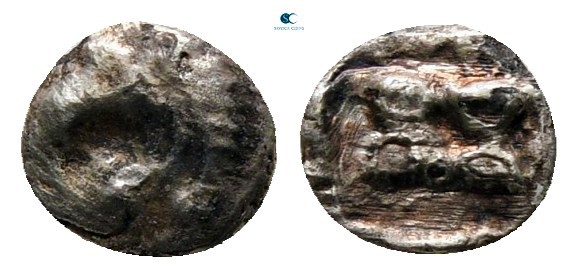 Asia Minor. Uncertain mint circa 480-400 BC. 
Tetartemorion AR

4 mm., 0,13 g...