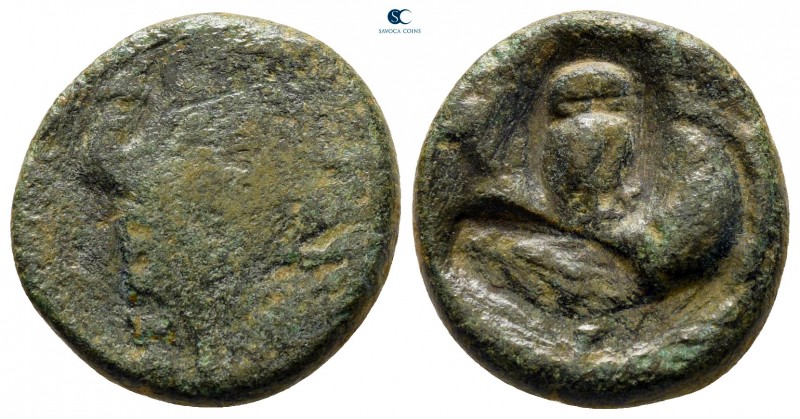 Asia Minor. Uncertain mint circa 300-200 BC. c/m: owl and grain ear
Bronze Æ
...