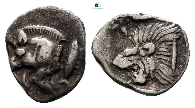 Mysia. Kyzikos circa 525-475 BC. 
Hemiobol AR

9 mm., 0,40 g.



very fin...