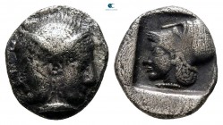 Mysia. Lampsakos circa 500-450 BC. Diobol AR