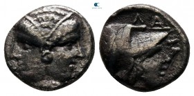 Mysia. Lampsakos circa 400-200 BC. Diobol AR