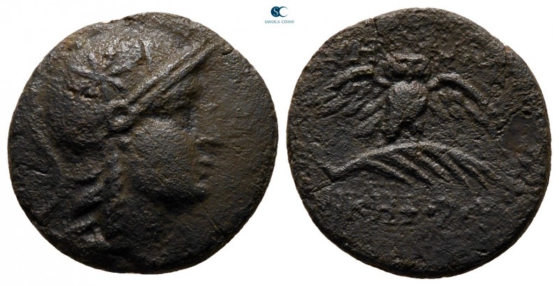 Mysia. Pergamon circa 133-27 BC. 
Bronze Æ

17 mm., 3,35 g.



nearly ver...