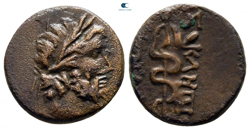 Mysia. Pergamon circa 133-27 BC. 
Bronze Æ

15 mm., 2,79 g.



very fine