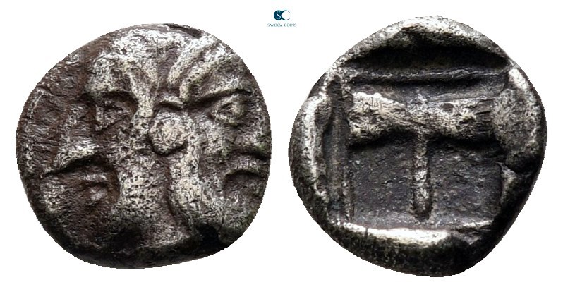 Troas. Tenedos circa 450-387 BC. 
Obol AR

7 mm., 0,52 g.



very fine