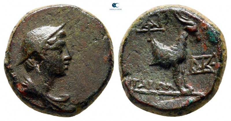 Aiolis. Aigai circa 200-0 BC. 
Bronze Æ

14 mm., 2,49 g.



very fine