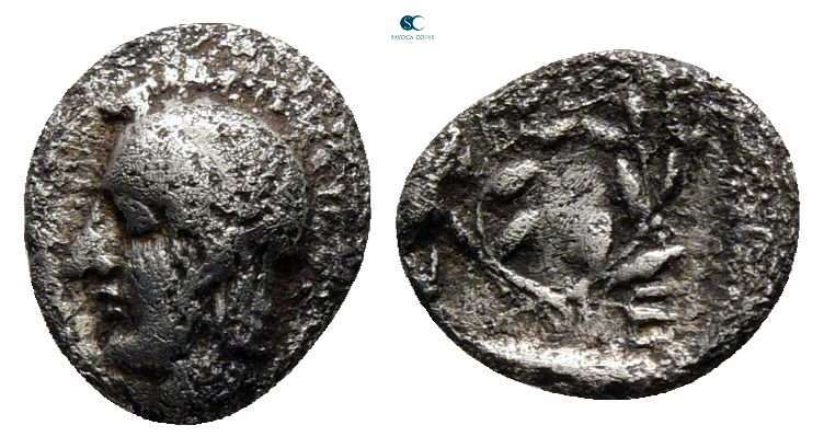 Aiolis. Elaia circa 450-400 BC. 
Hemiobol AR

7 mm., 0,35 g.



nearly ve...