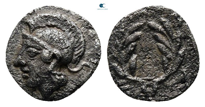 Aiolis. Elaia circa 450-400 BC. 
Hemiobol AR

8 mm., 0,36 g.



very fine