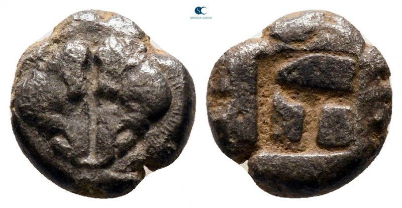 Lesbos. Uncertain mint circa 550-478 BC. 
BI 1/24 Stater

8 mm., 0,84 g.

...