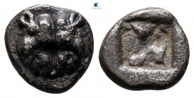 Lesbos. Uncertain mint circa 478-460 BC. Diobol AR