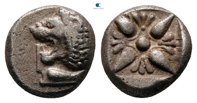 Ionia. Miletos circa 525-475 BC. 
Diobol AR

8 mm., 1,11 g.



very fine