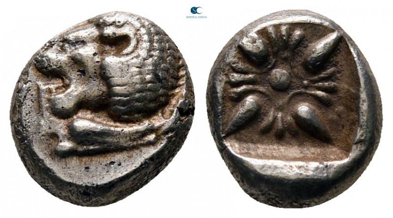 Ionia. Miletos circa 525-475 BC. 
Diobol AR

8 mm., 1,19 g.



very fine