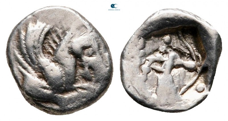 Caria. Halikarnassos Before 480 BC. 
Obol AR

8 mm., 1,10 g.



nearly ve...