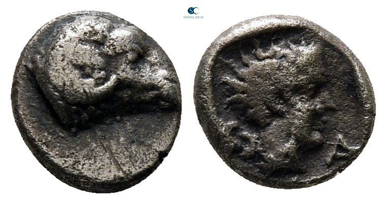 Caria. Kasolaba circa 420-400 BC. 
Obol AR

8 mm., 0,59 g.



nearly very...