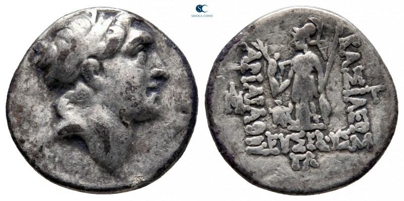 Kings of Cappadocia. Ariarathes V Eusebes Philopator 163-130 BC. 
Drachm AR

...