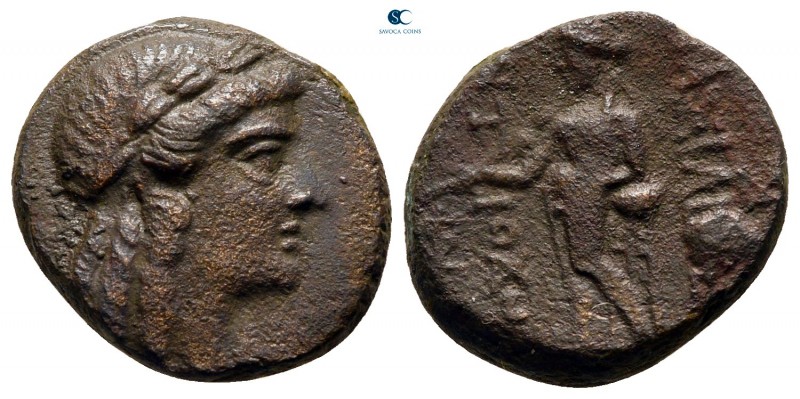 Seleukid Kingdom. Sardeis. Antiochos III Megas 223-187 BC. 
Bronze Æ

17 mm.,...